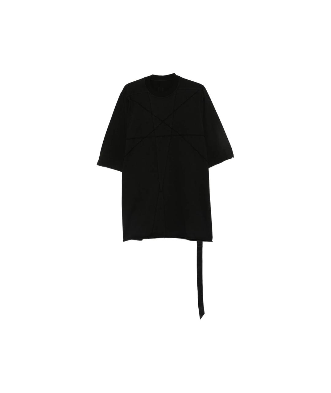 RICK OWENS DRKSHDW Черная хлопковая футболка, фото 1