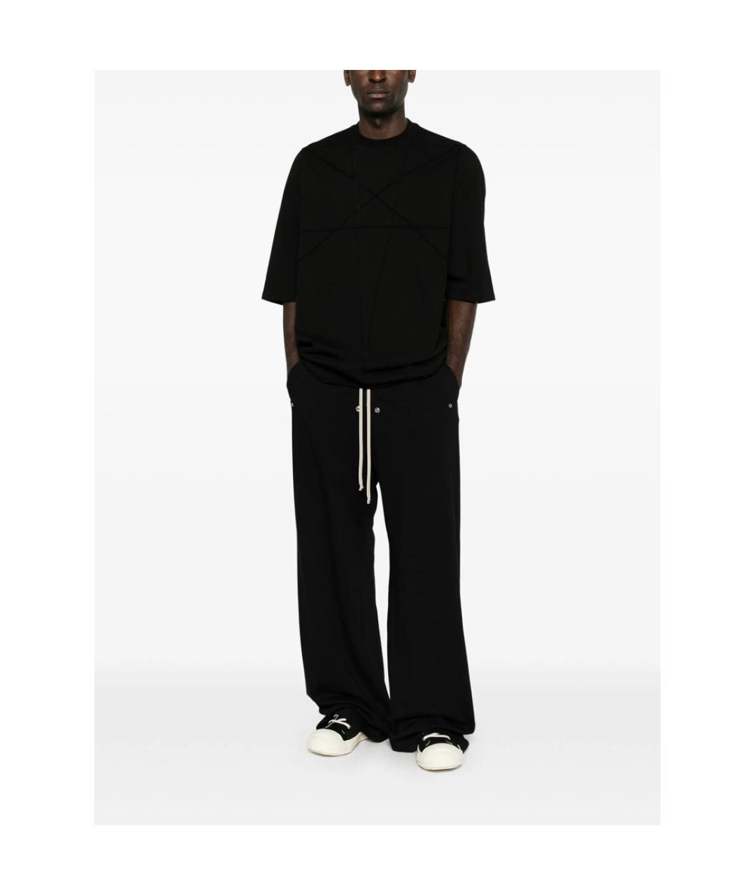 RICK OWENS DRKSHDW Черная хлопковая футболка, фото 3
