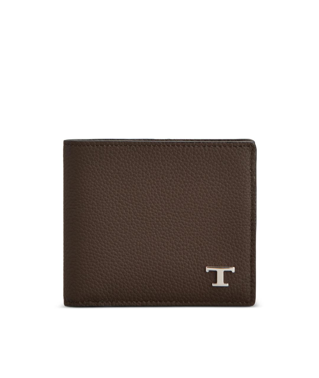 TOD'S Коричневый кожаный кошелек, фото 1