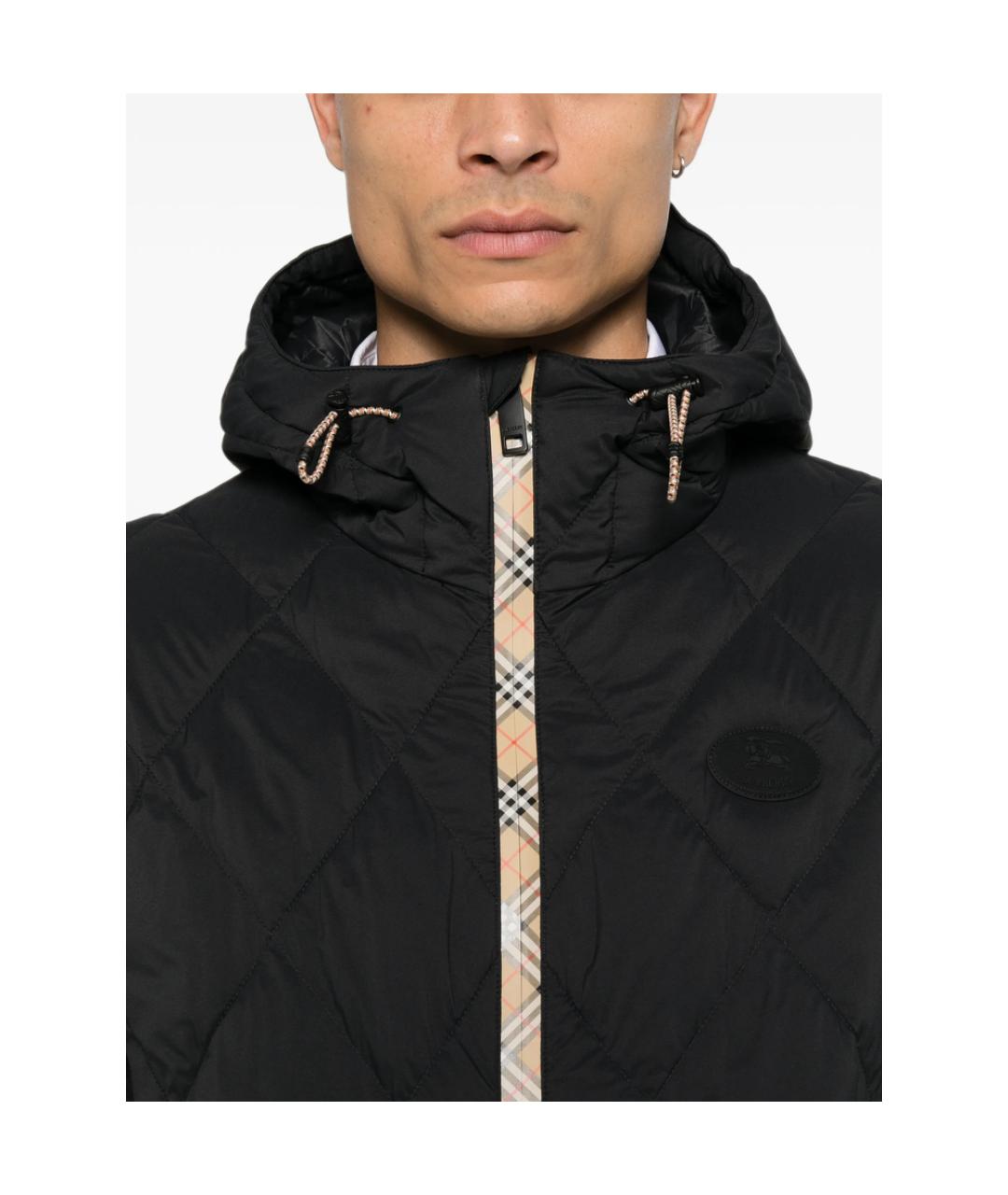 BURBERRY Черная полиэстеровая куртка, фото 3