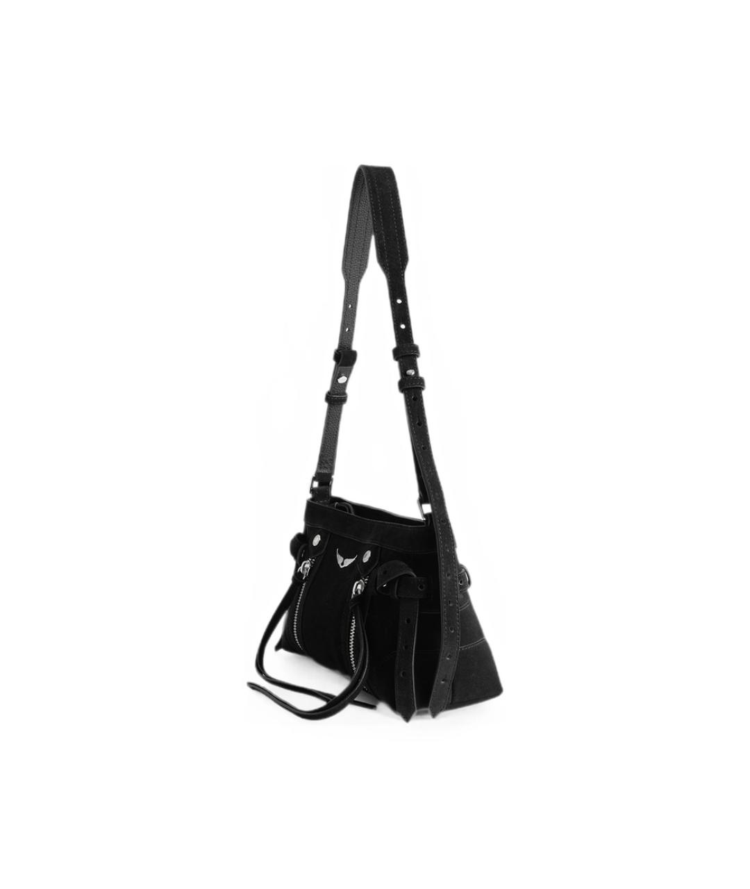 ZADIG & VOLTAIRE Черная замшевая сумка через плечо, фото 2
