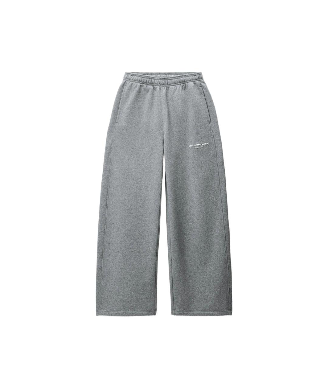 ALEXANDER WANG Серые хлопковые спортивные брюки и шорты, фото 1