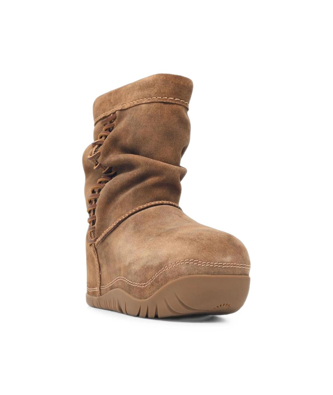 UGG Коричневые замшевые сапоги, фото 3