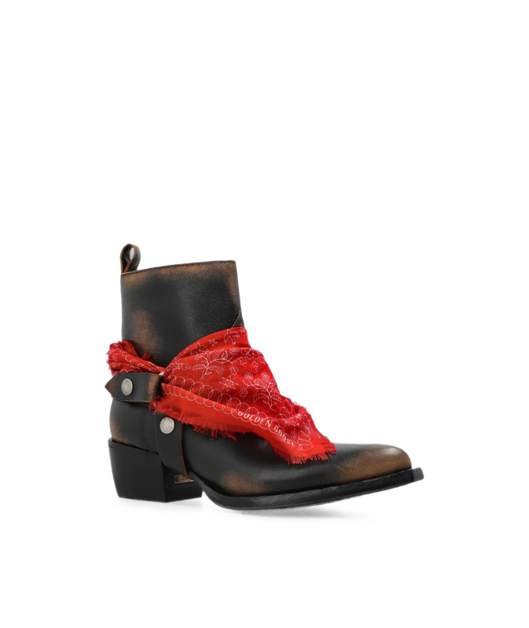 GOLDEN GOOSE Черные кожаные ботинки, фото 4