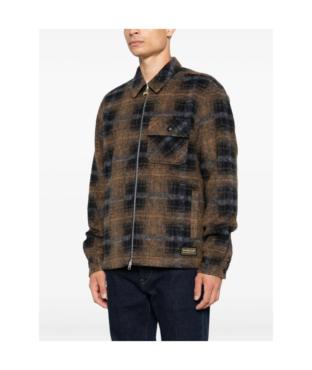 BARBOUR Коричневая полиэстеровая куртка, фото 3