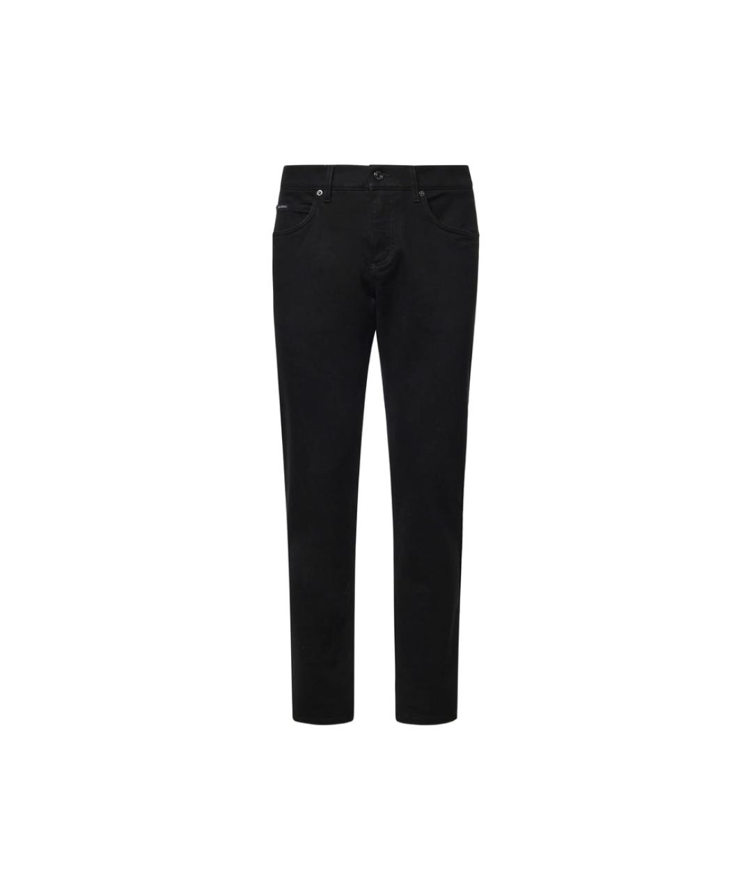 DOLCE&GABBANA Черные хлопко-эластановые джинсы скинни, фото 1