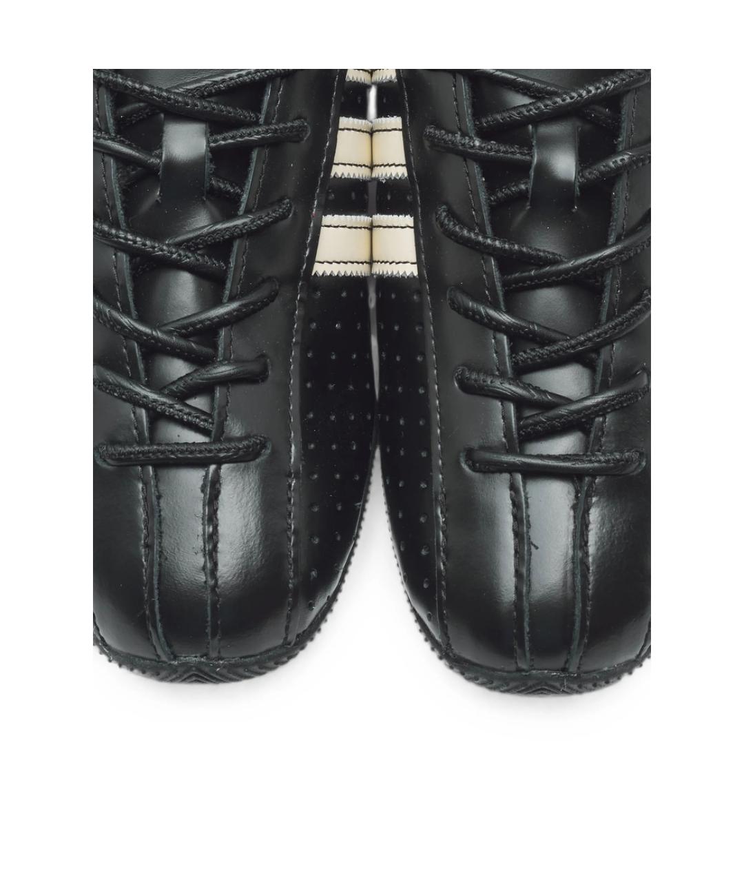ADIDAS Черные кожаные кеды, фото 2