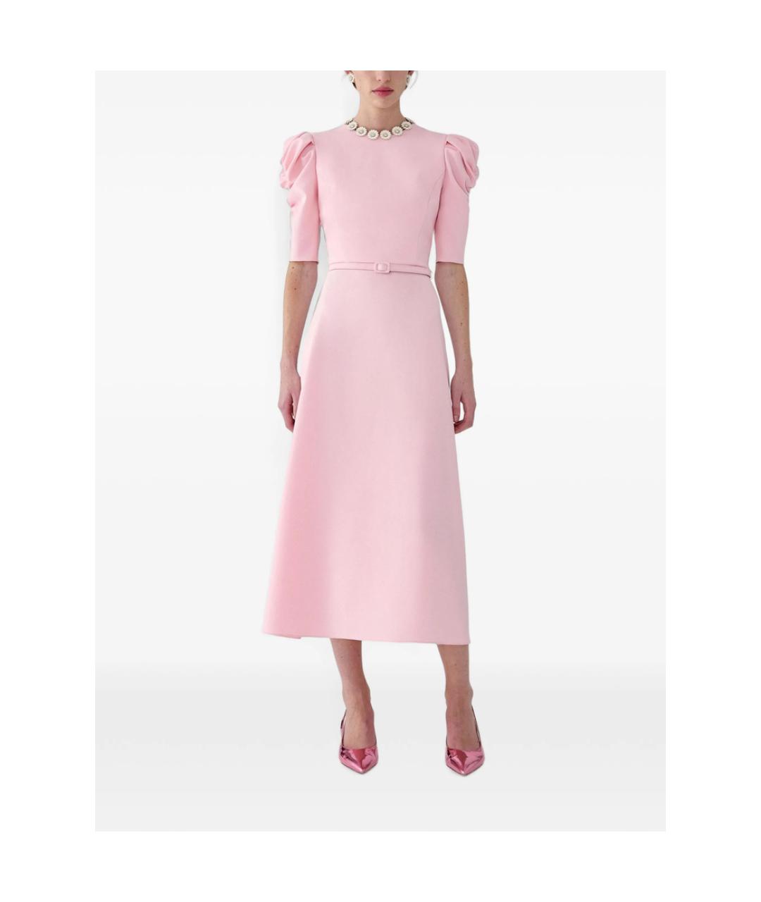 CAROLINA HERRERA Розовое полиэстеровое повседневное платье, фото 2