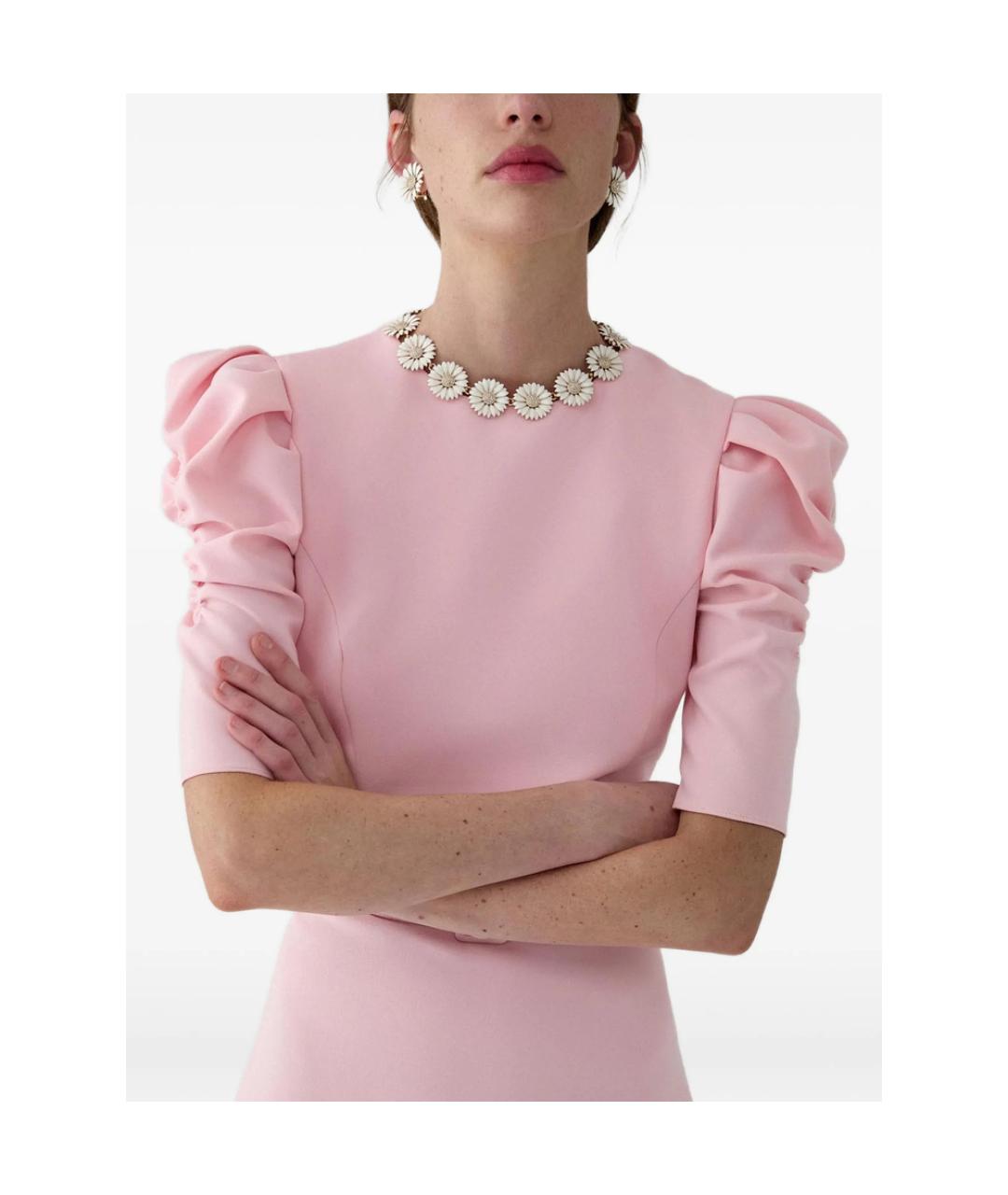 CAROLINA HERRERA Розовое полиэстеровое повседневное платье, фото 3