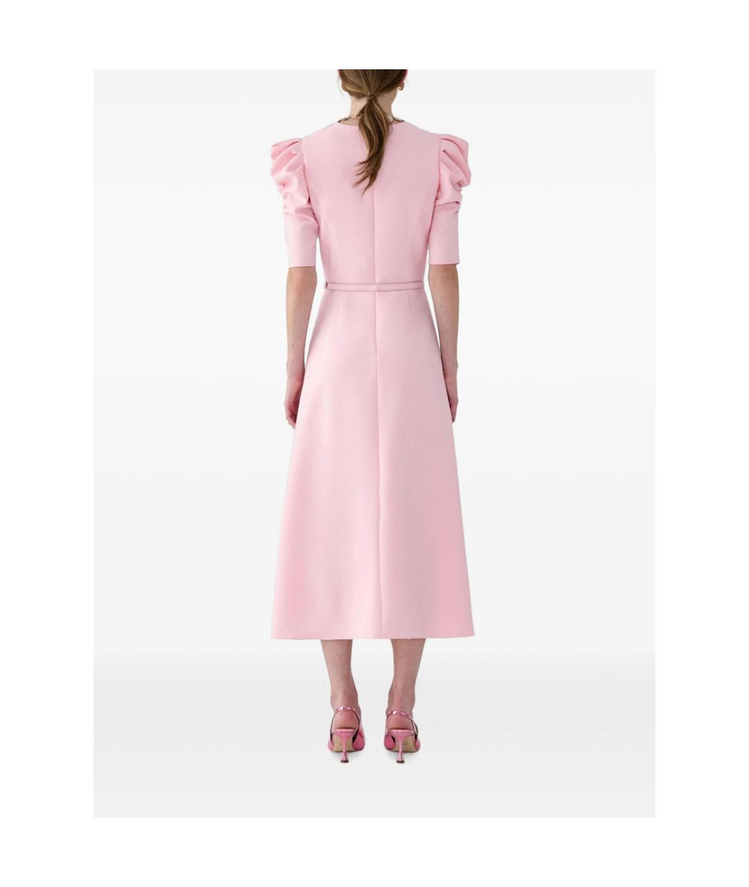 CAROLINA HERRERA Розовое полиэстеровое повседневное платье, фото 4