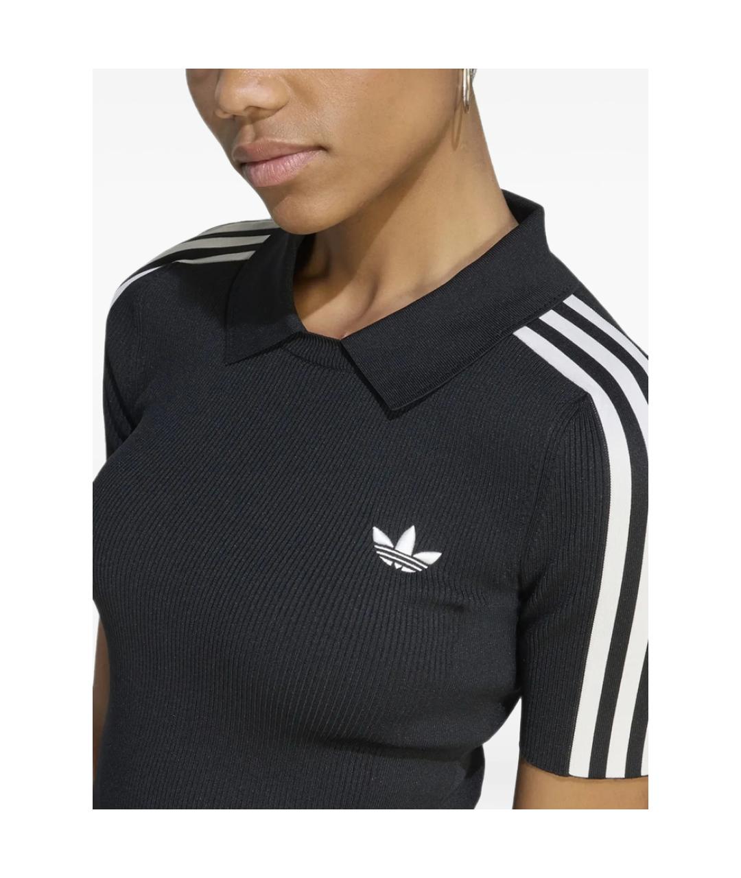 ADIDAS Черная вискозная футболка, фото 3