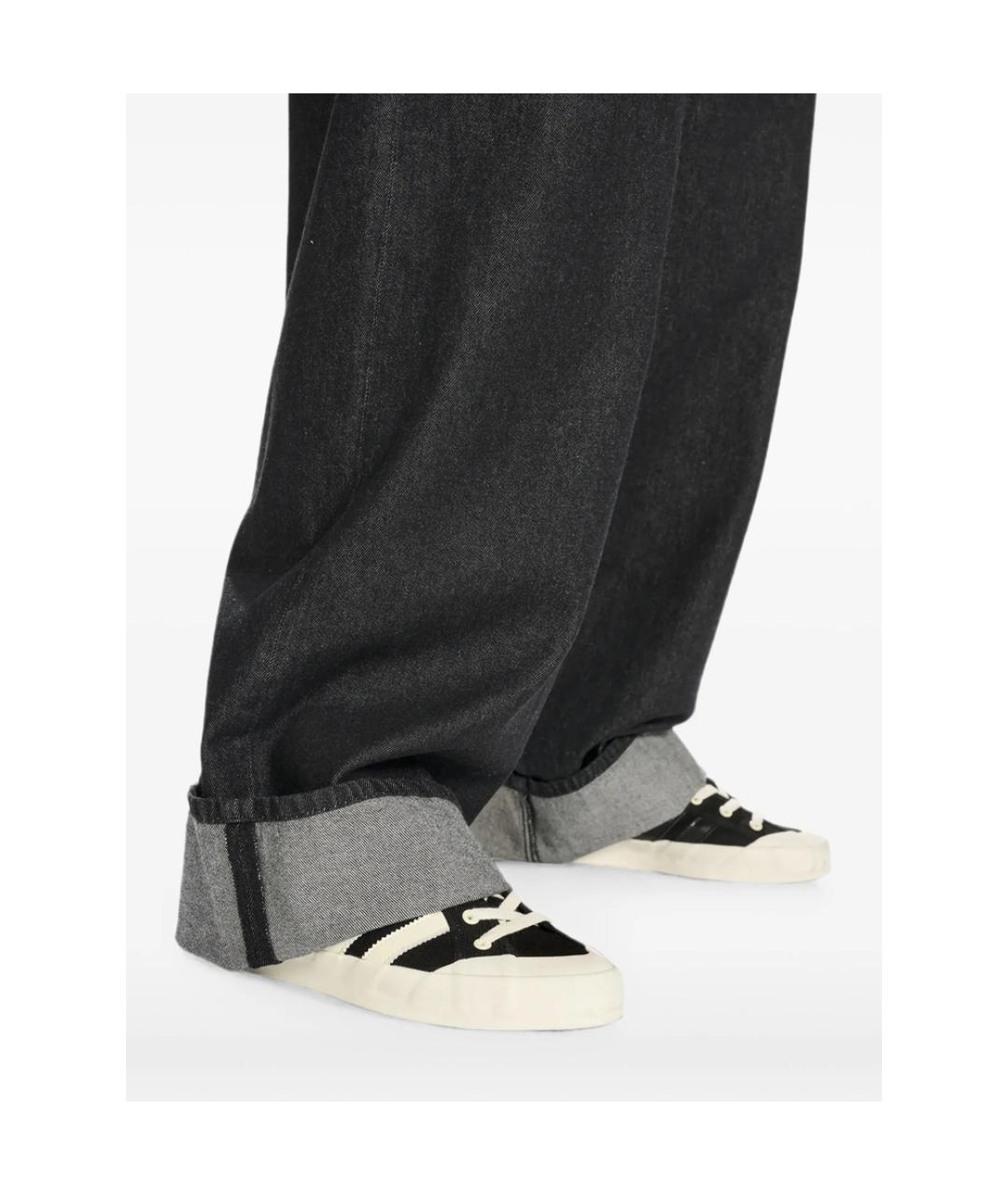 Y-3 Черные хлопковые прямые джинсы, фото 3