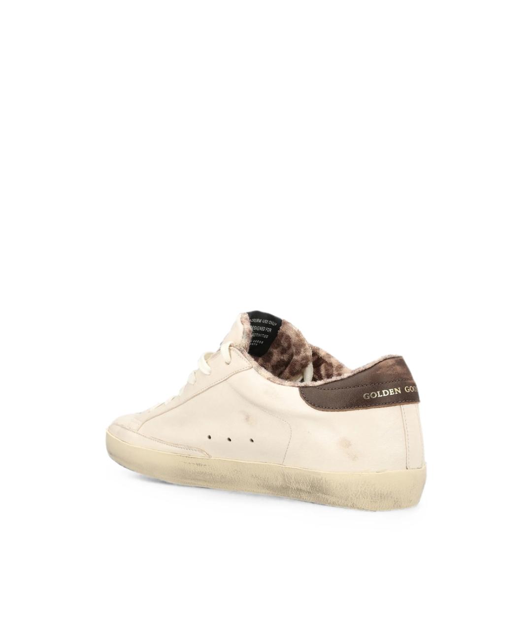 GOLDEN GOOSE Бежевые кожаные кеды, фото 2