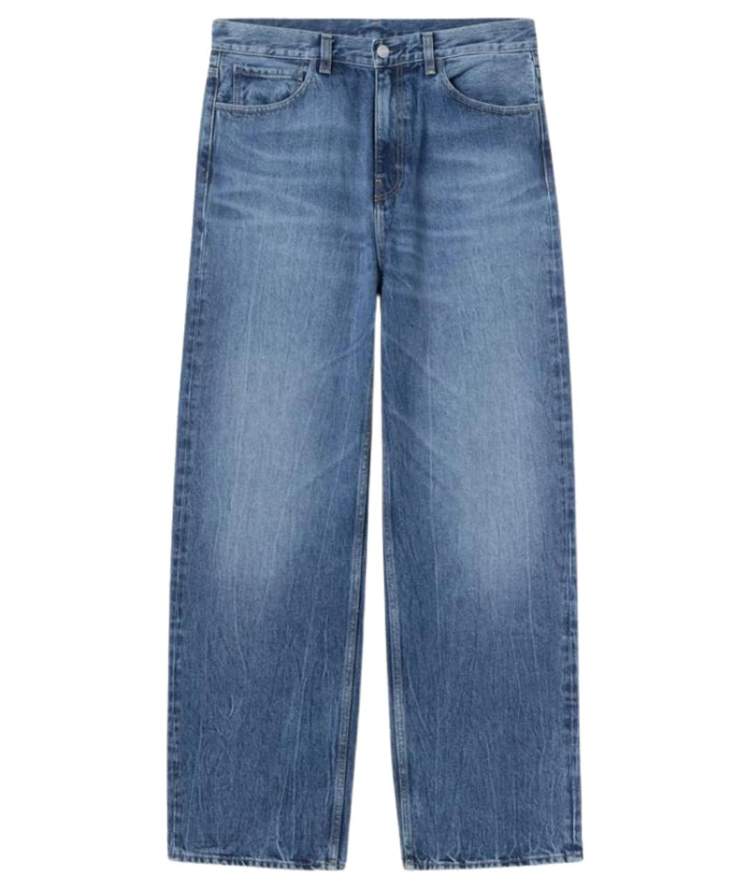 CARHARTT Синие хлопковые прямые джинсы, фото 1