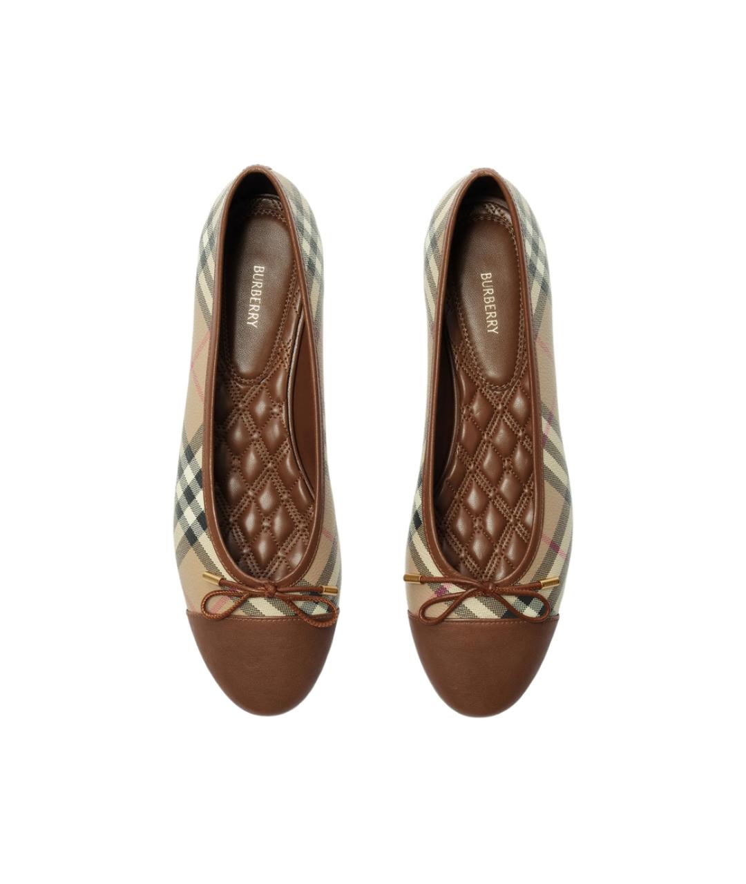 BURBERRY Бежевые балетки, фото 5