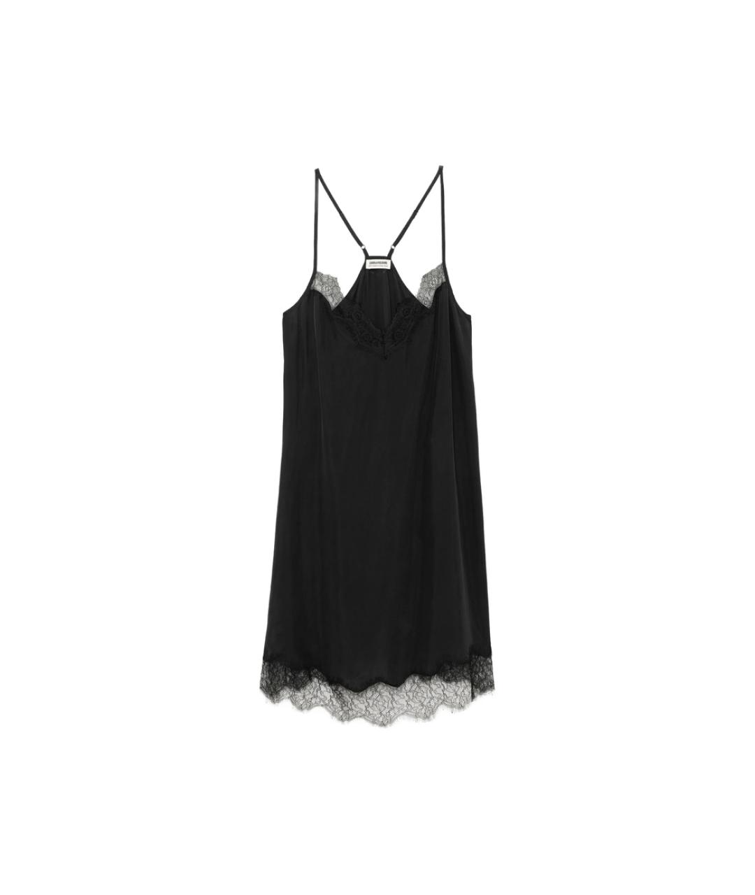ZADIG & VOLTAIRE Черное шелковое коктейльное платье, фото 1