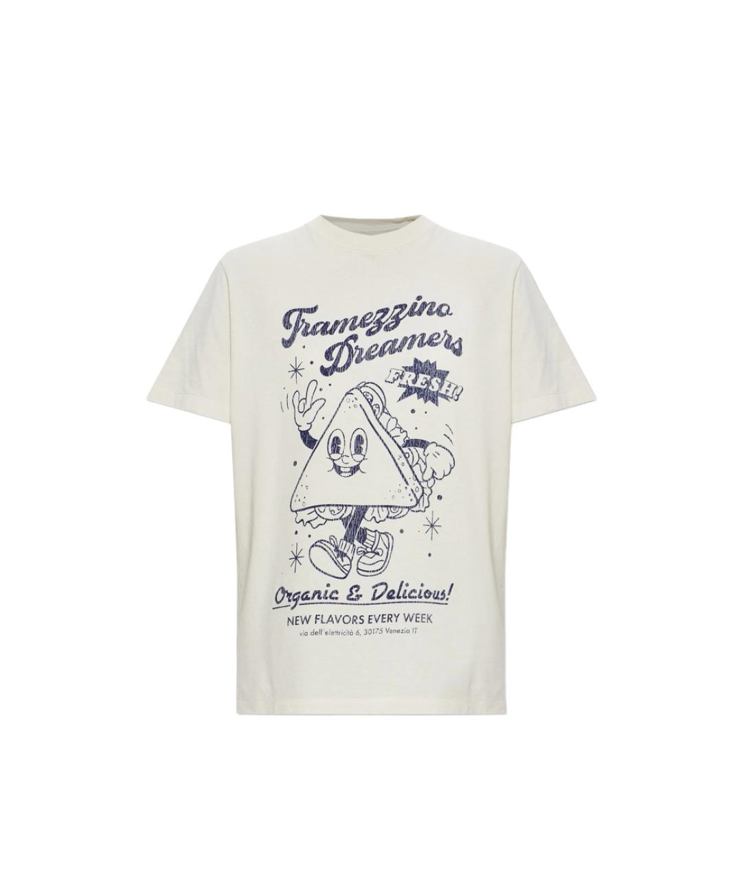 GOLDEN GOOSE Бежевая хлопковая футболка, фото 1
