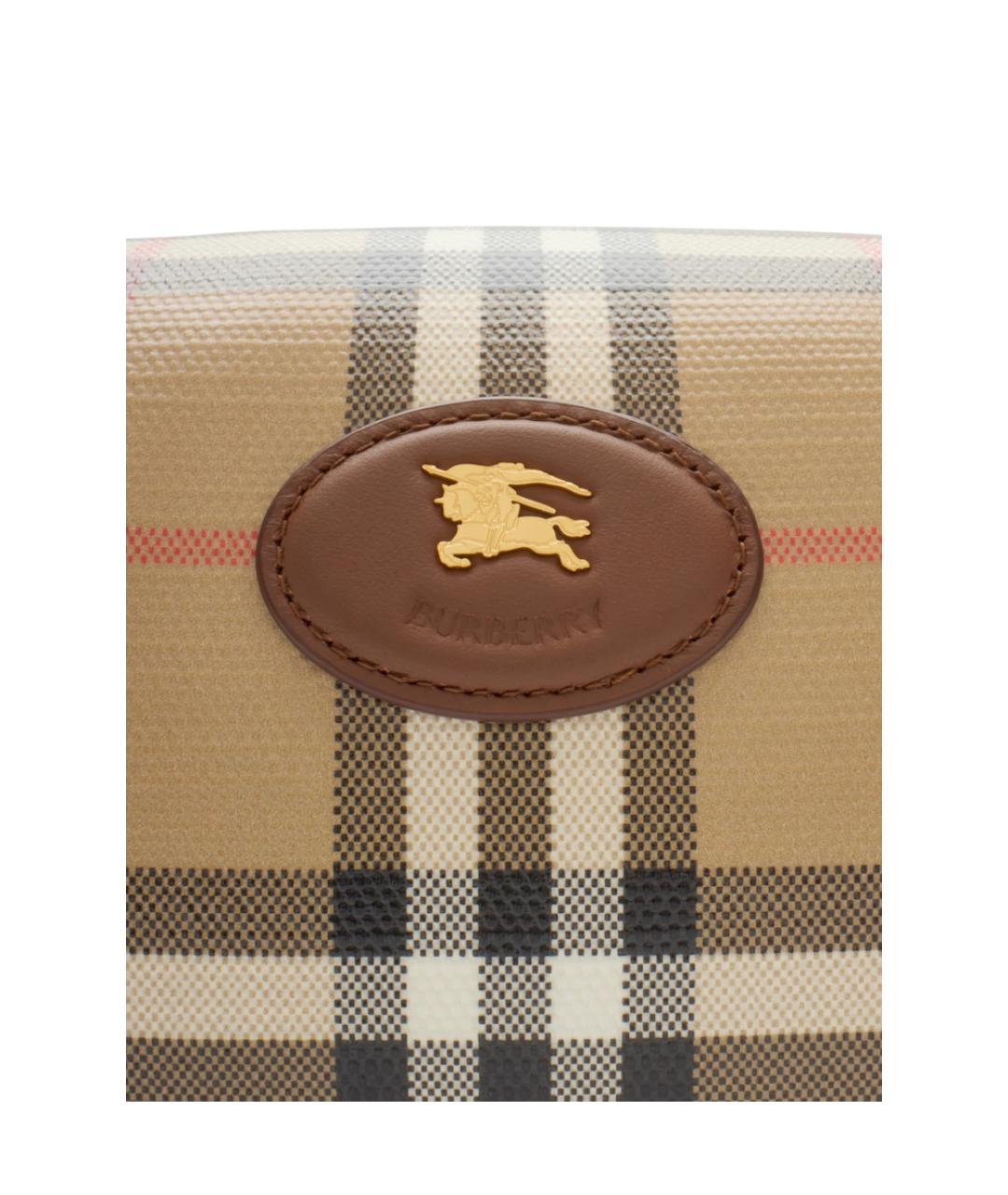 BURBERRY Бежевая барсетка из канвы, фото 2