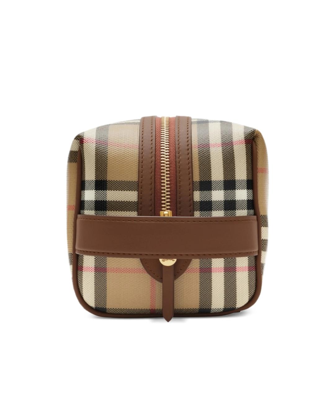 BURBERRY Бежевая барсетка из канвы, фото 4