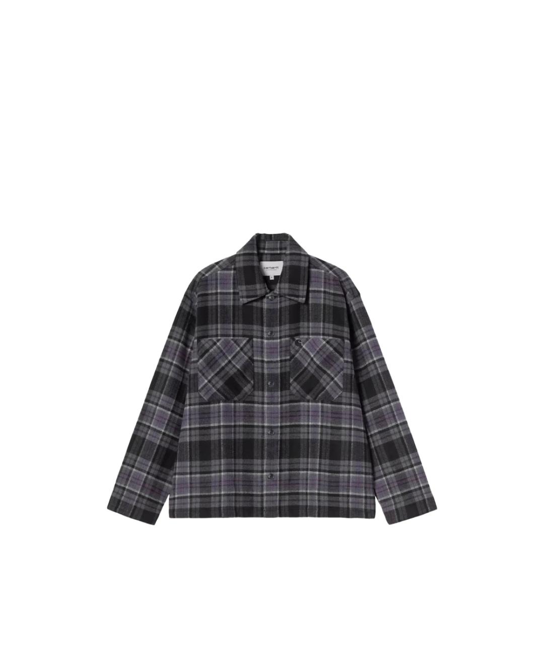 CARHARTT Серая хлопко-полиэстеровая кэжуал рубашка, фото 2