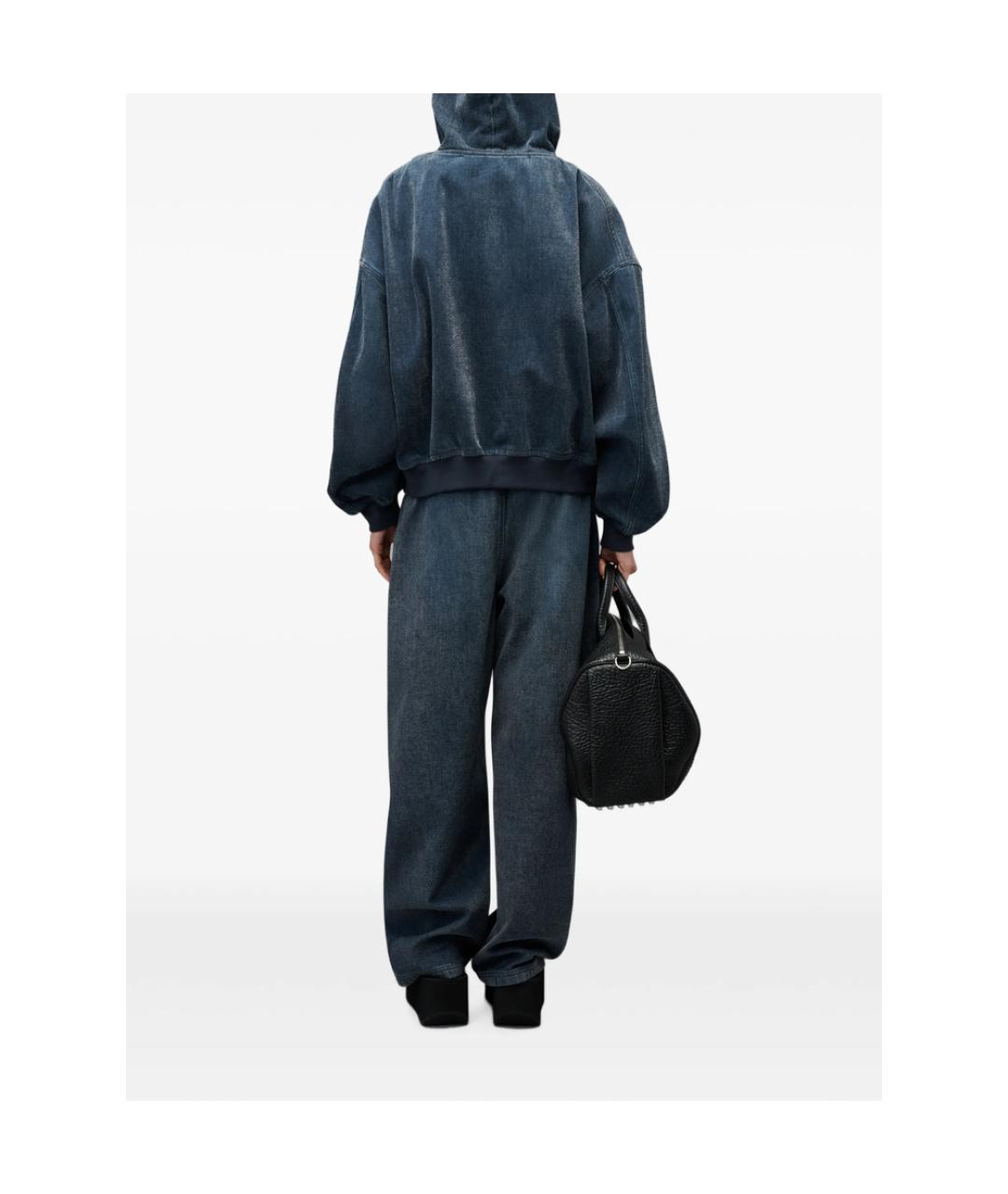 ALEXANDER WANG Синие хлопковые повседневные брюки, фото 3