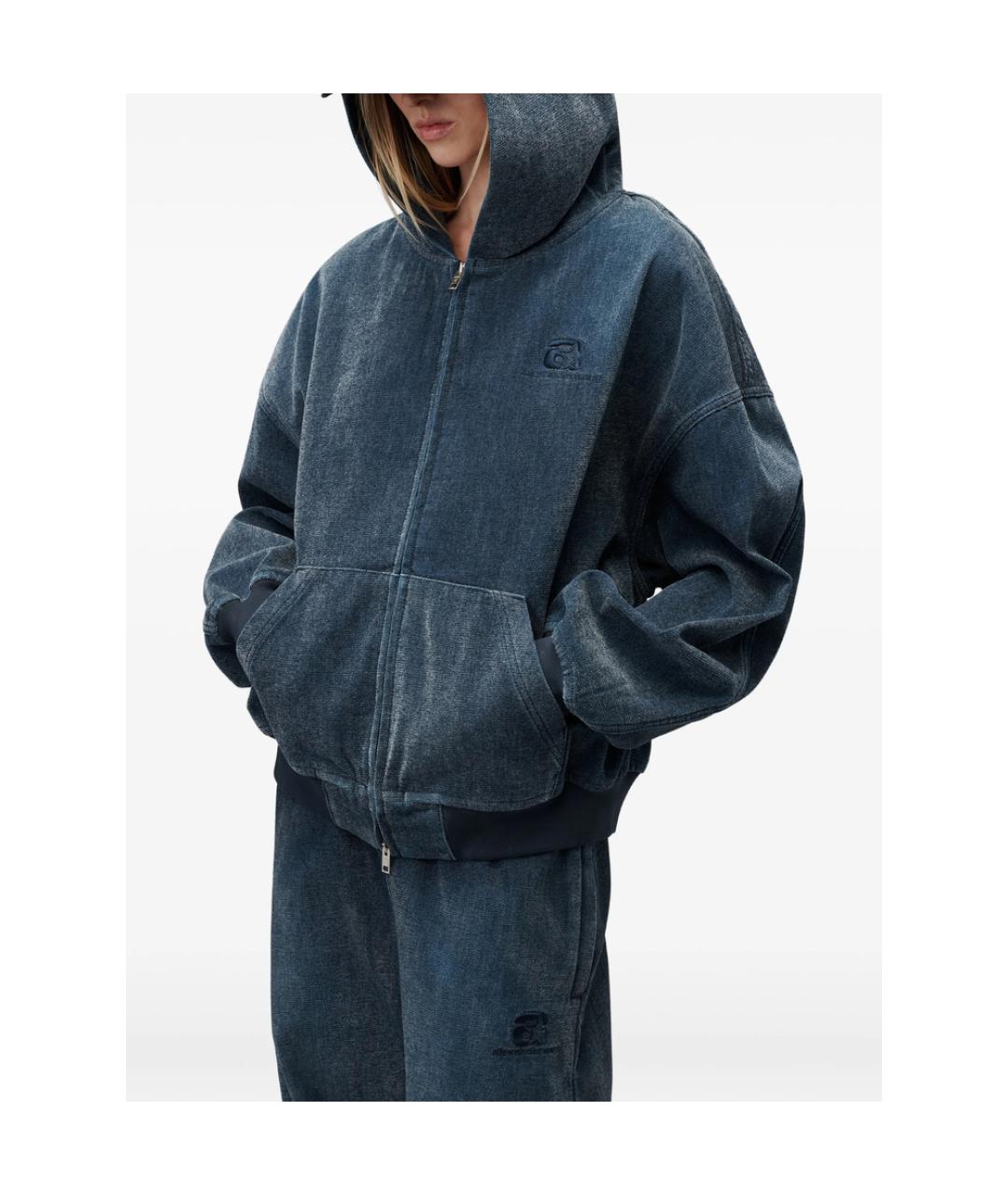 ALEXANDER WANG Синие хлопковые повседневные брюки, фото 2