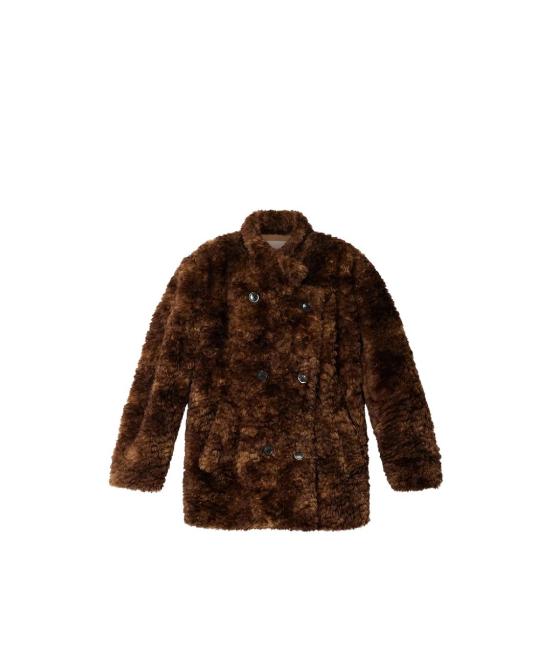 ISABEL MARANT ETOILE Коричневое полиэстеровое пальто, фото 1