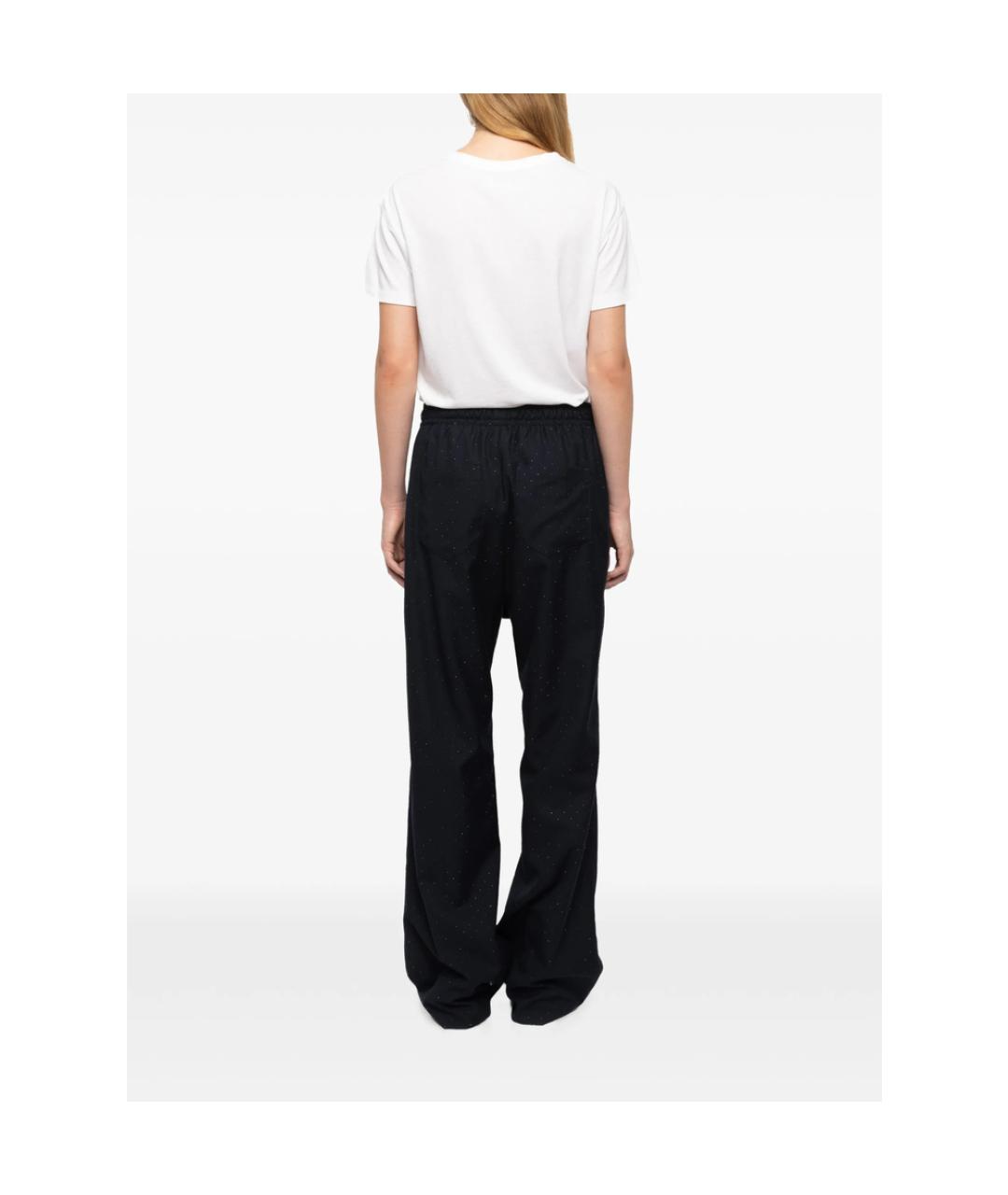 ZADIG & VOLTAIRE Синие полиэстеровые брюки широкие, фото 5