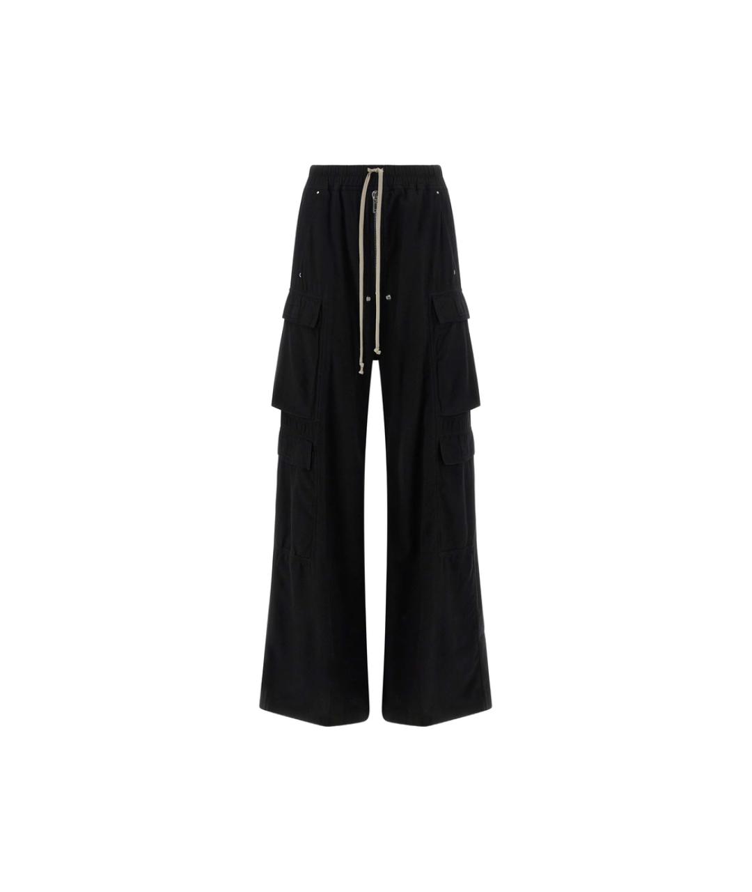 RICK OWENS DRKSHDW Черные хлопковые прямые брюки, фото 1