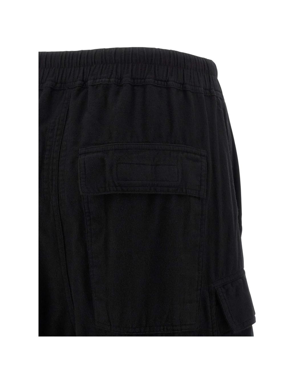 RICK OWENS DRKSHDW Черные хлопковые прямые брюки, фото 2