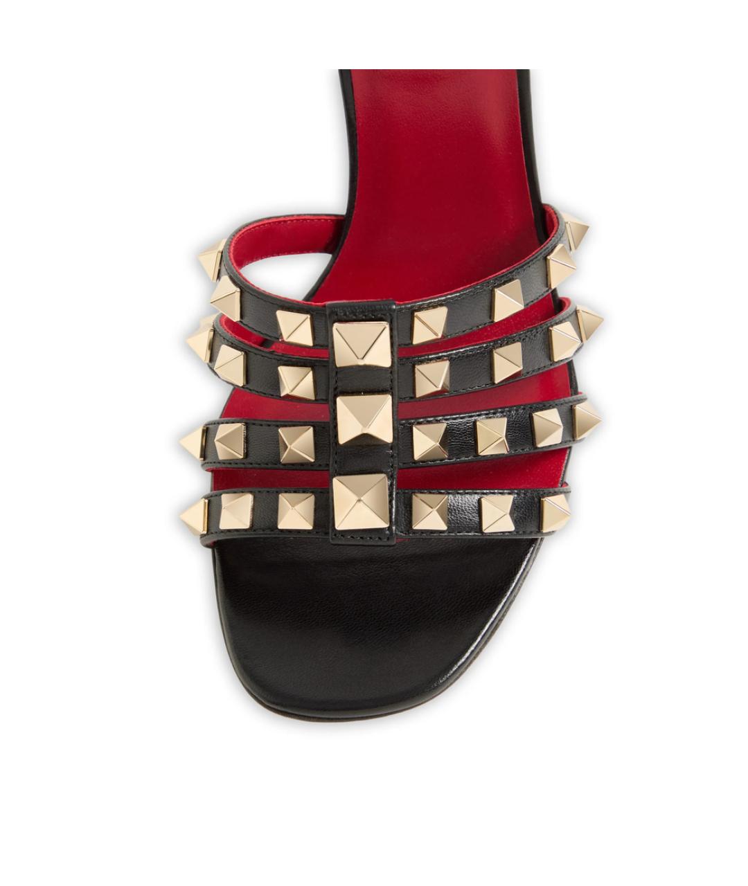 VALENTINO Черные кожаные босоножки, фото 6