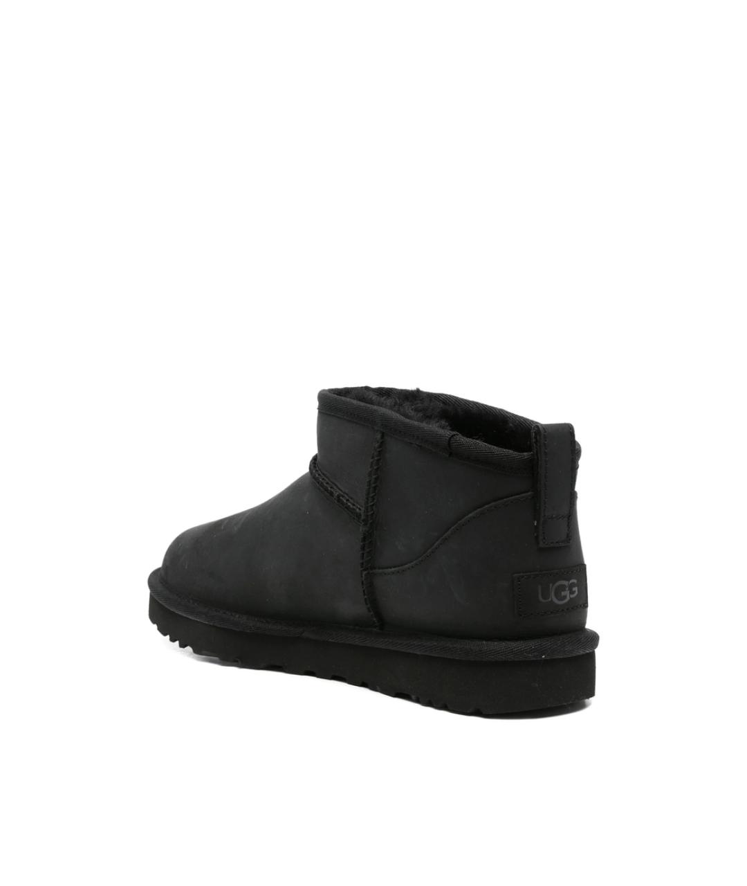 UGG Черные кожаные ботинки, фото 2