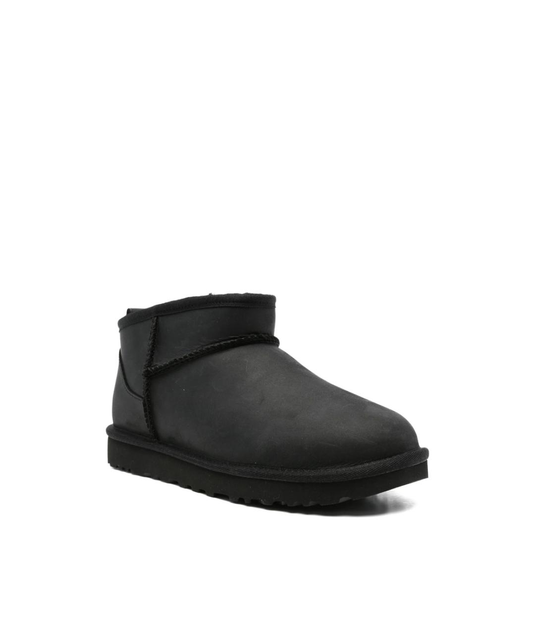 UGG Черные кожаные ботинки, фото 3