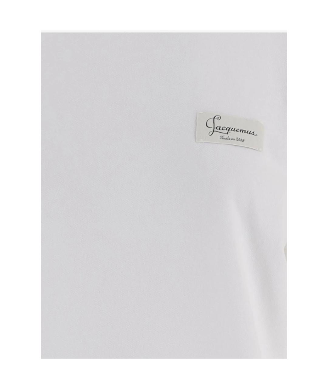 JACQUEMUS Белая хлопковая футболка, фото 3