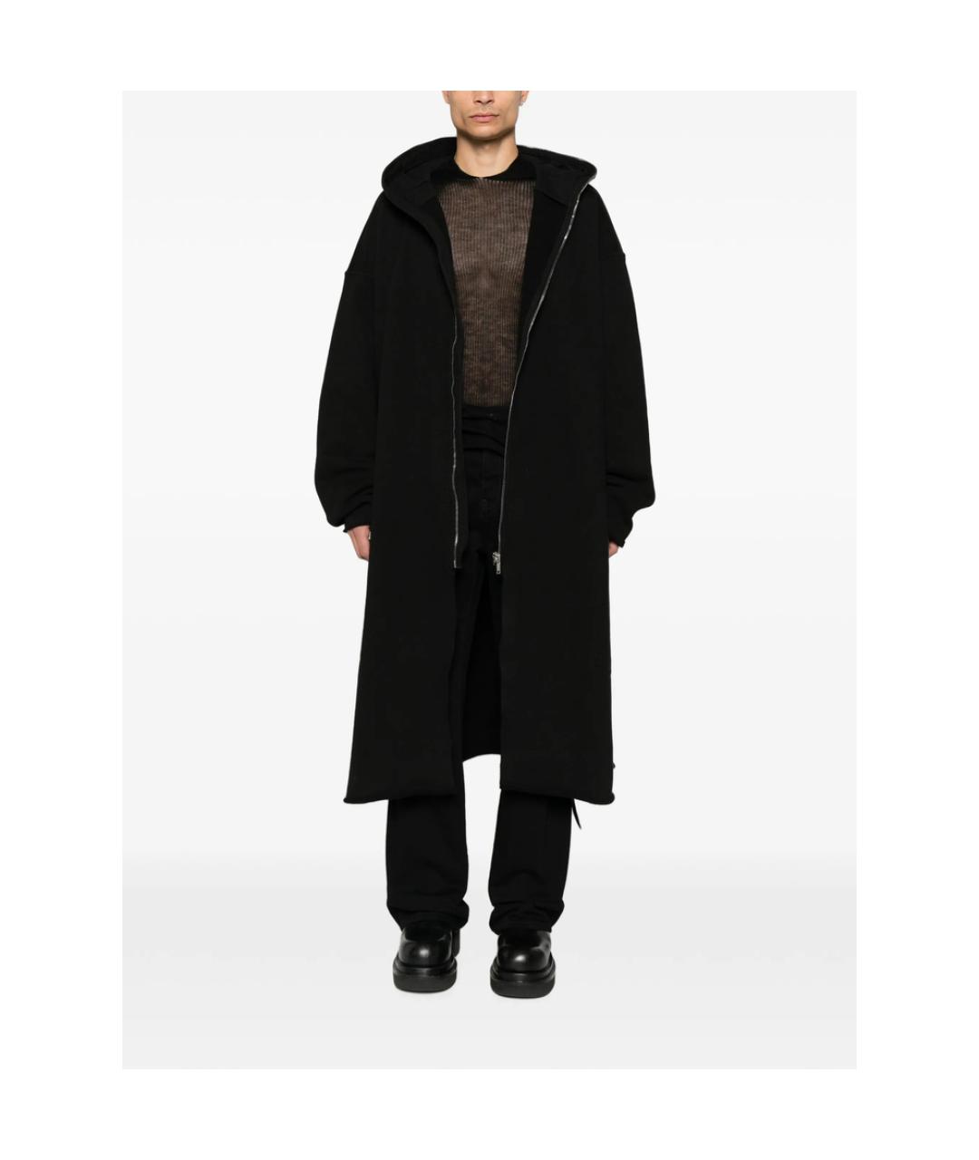 RICK OWENS DRKSHDW Черное хлопковое пальто, фото 2