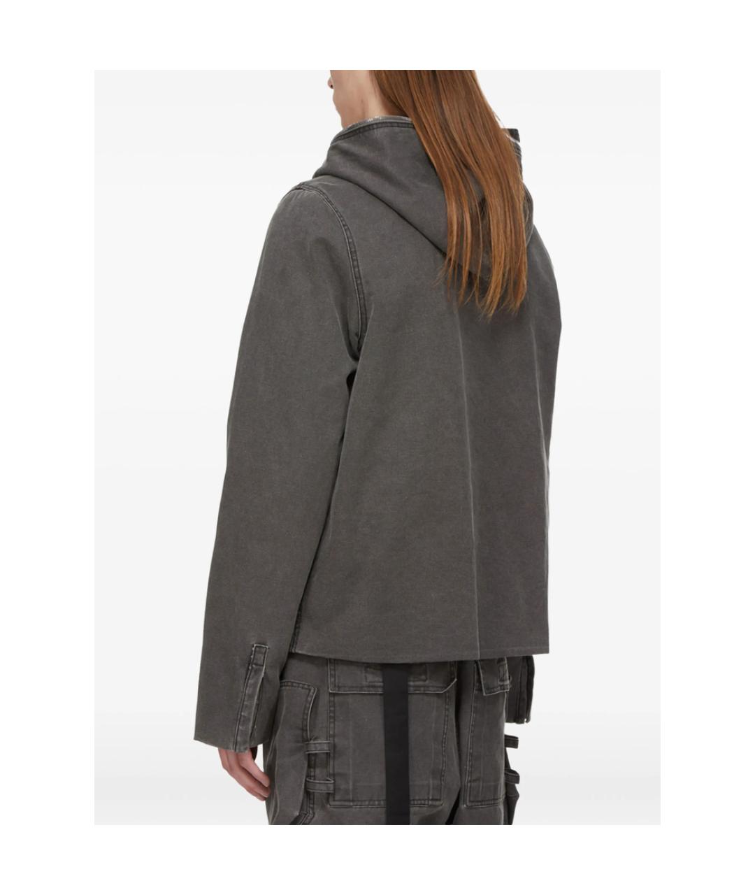 RICK OWENS DRKSHDW Серая хлопковая куртка, фото 3