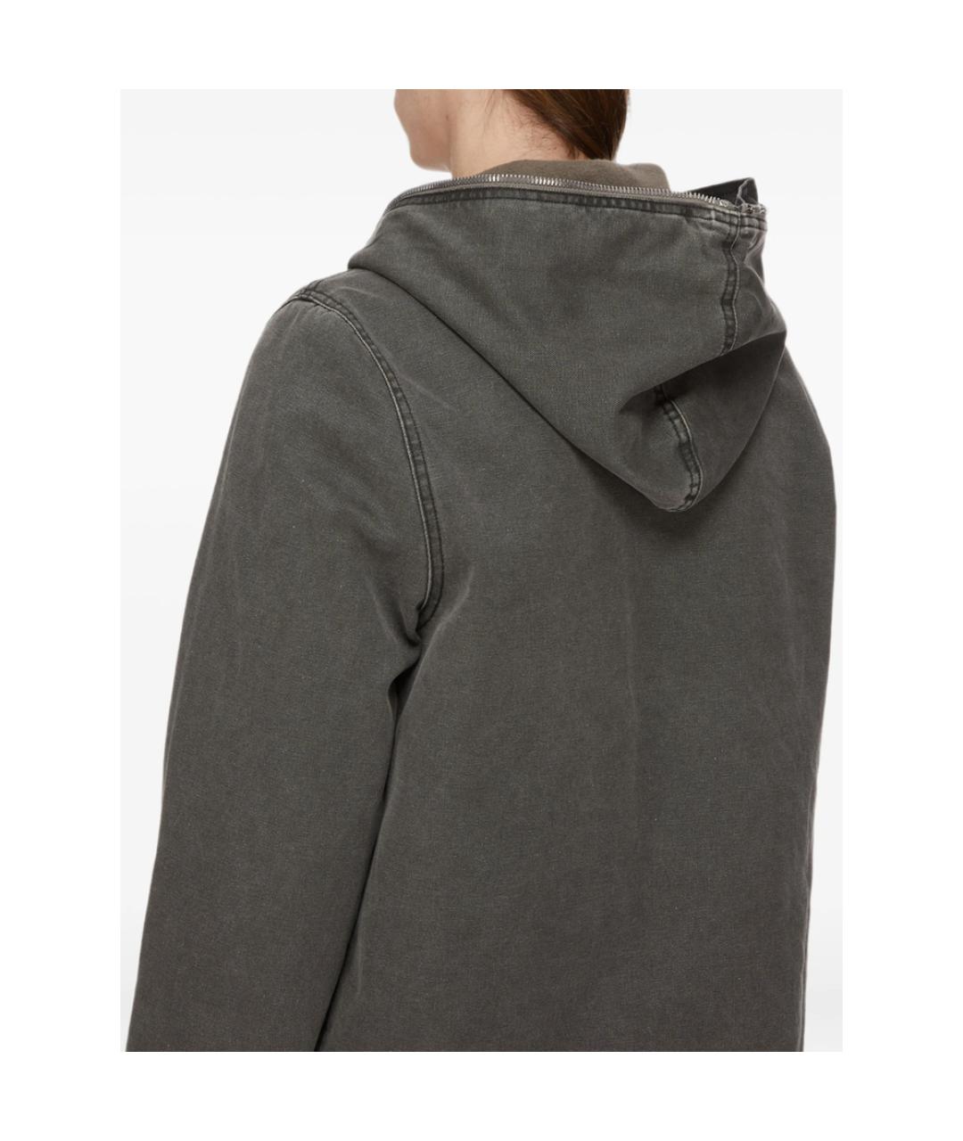 RICK OWENS DRKSHDW Серая хлопковая куртка, фото 2
