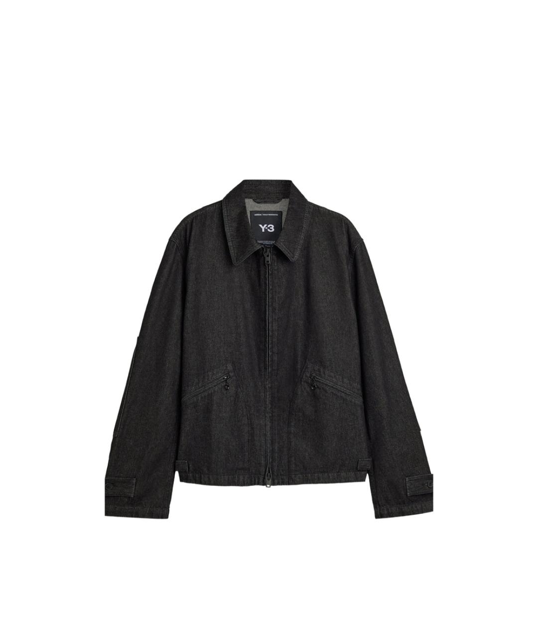 Y-3 Черная хлопковая куртка, фото 1