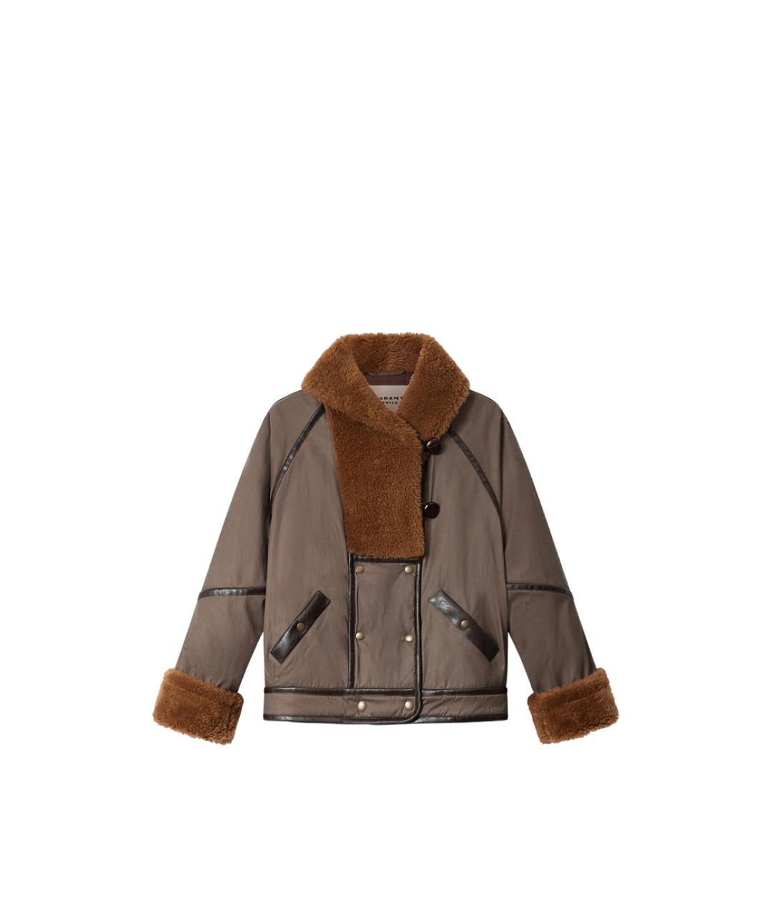 ISABEL MARANT ETOILE Коричневая полиэстеровая дубленка, фото 1