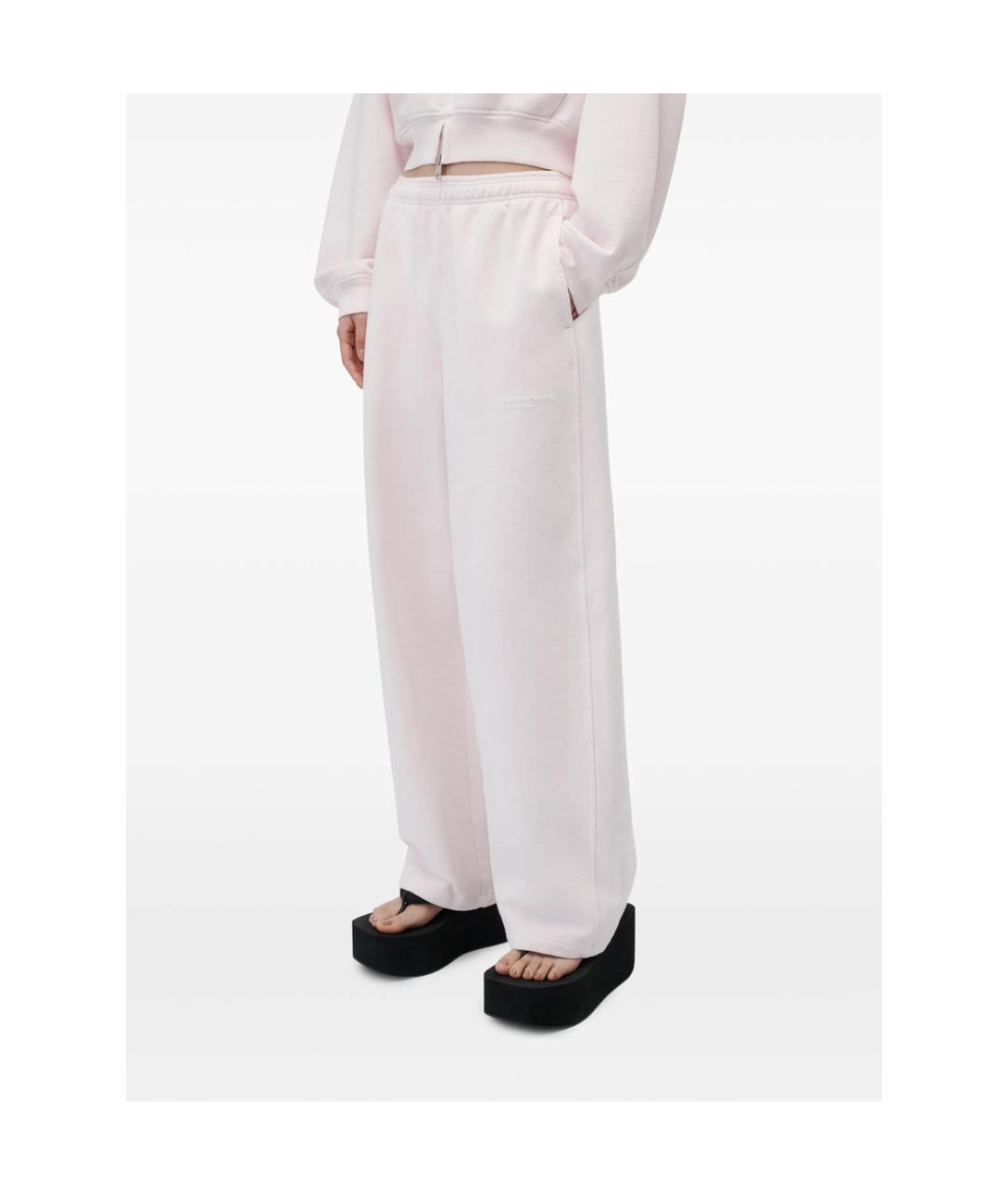 ALEXANDER WANG Розовые хлопковые спортивные брюки и шорты, фото 2