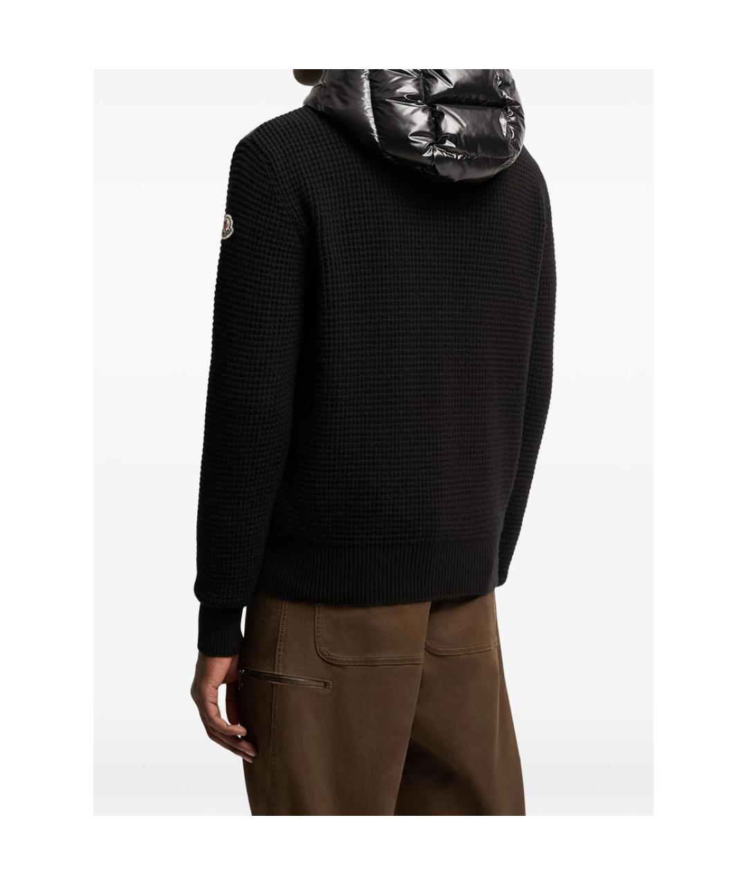 MONCLER Черная полиэстеровая куртка, фото 2