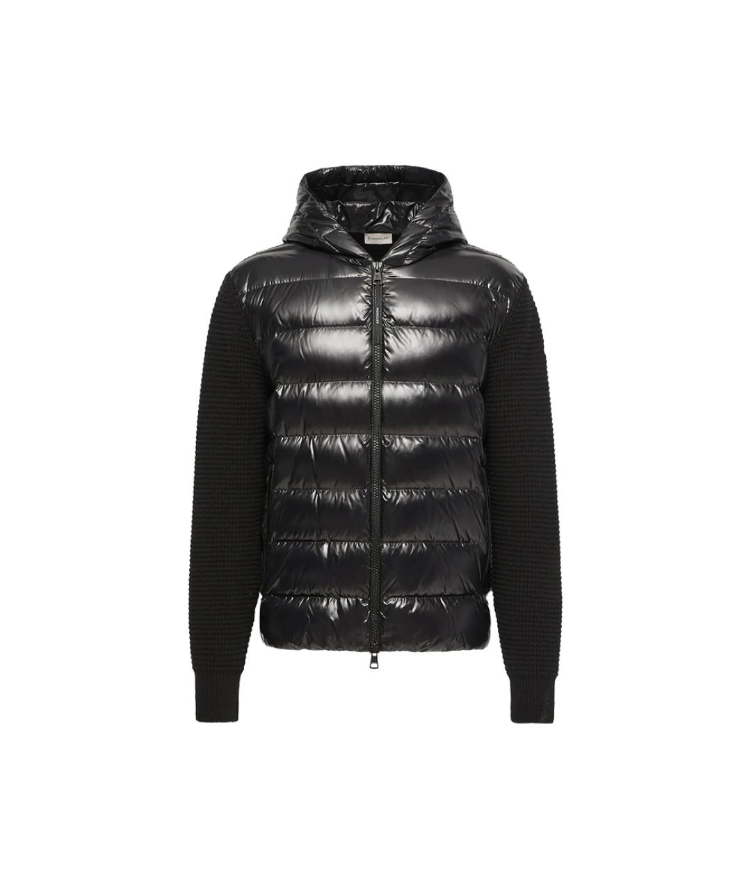 MONCLER Черная полиэстеровая куртка, фото 1