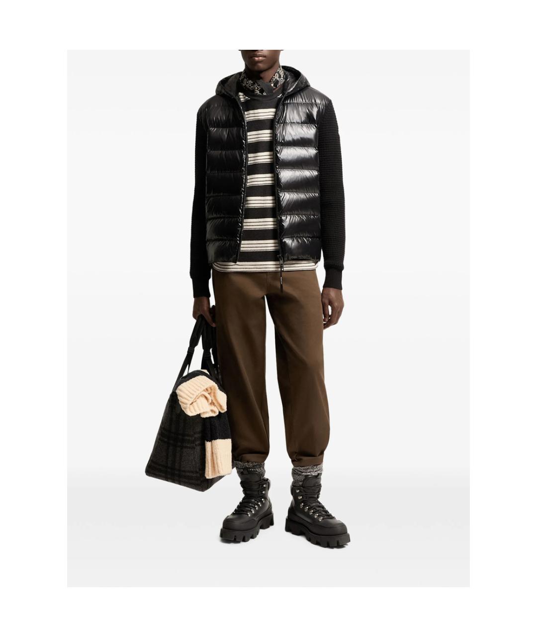 MONCLER Черная полиэстеровая куртка, фото 3