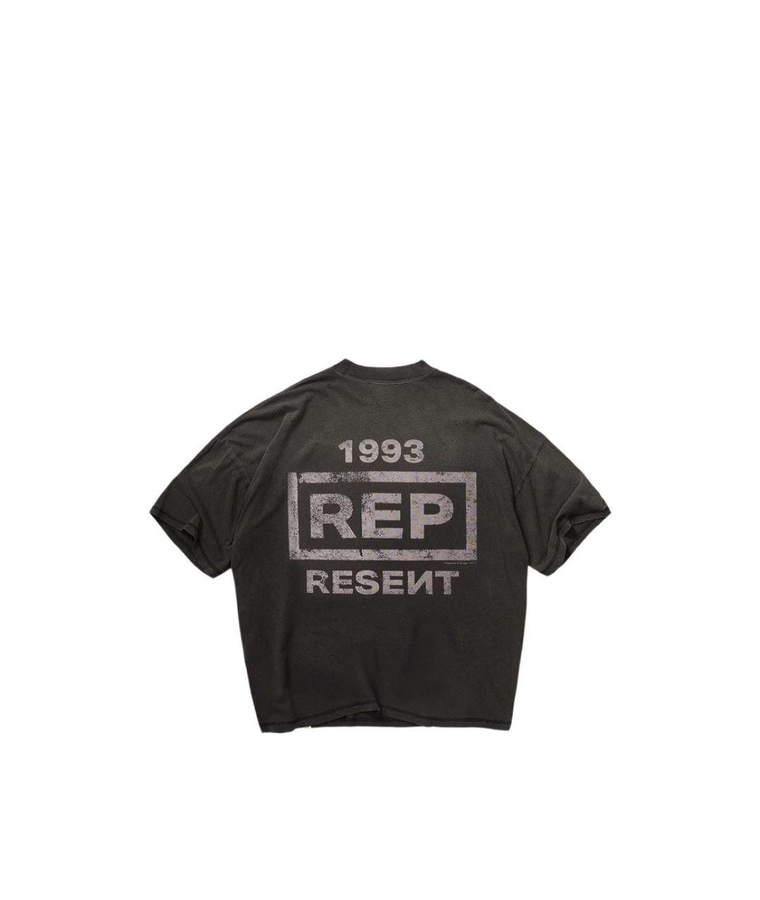 REPRESENT Серая хлопковая футболка, фото 2