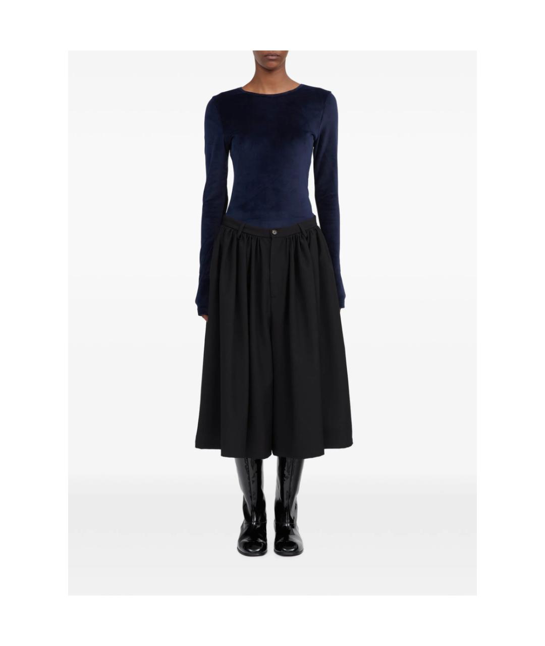 MM6 MAISON MARGIELA Черные полиэстеровые кюлоты, фото 6