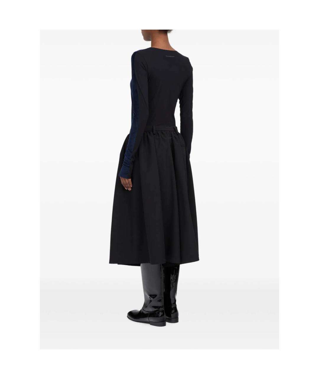 MM6 MAISON MARGIELA Черные полиэстеровые кюлоты, фото 2