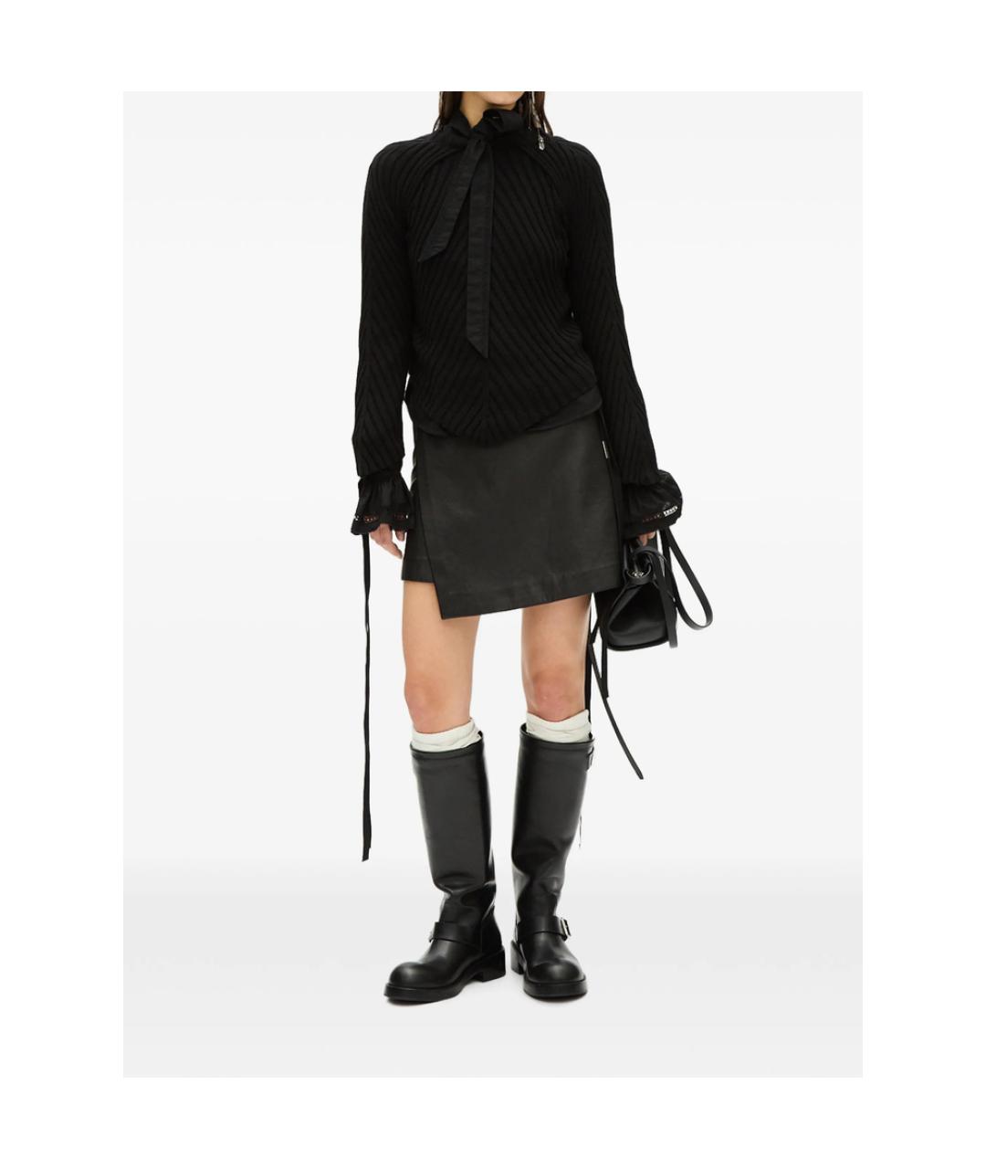 ANN DEMEULEMEESTER Черный кашемировый джемпер / свитер, фото 2