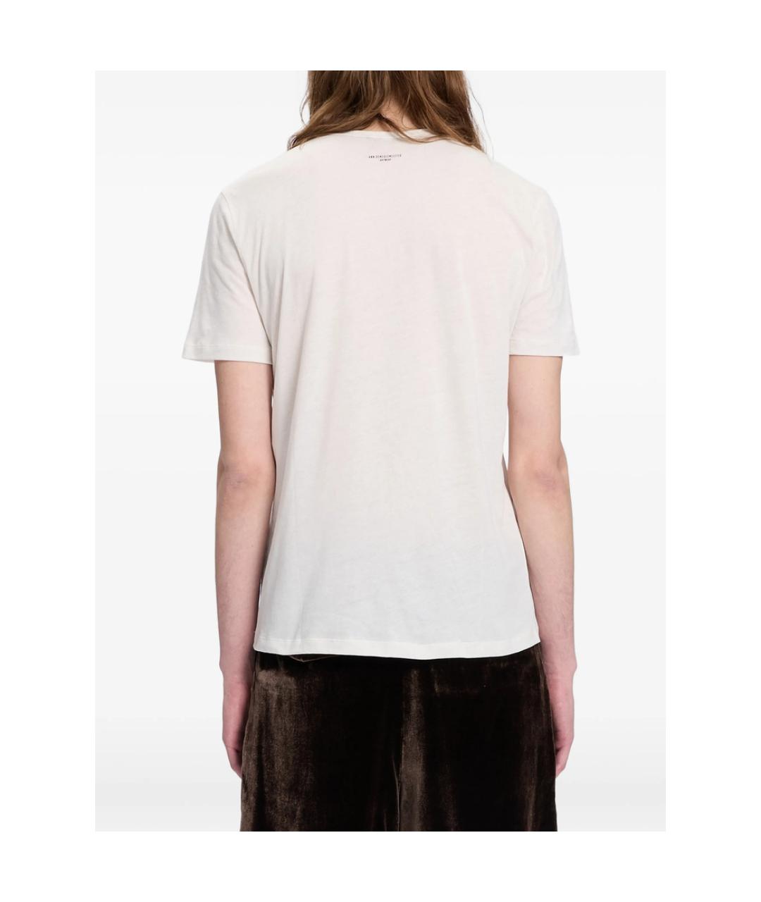 ANN DEMEULEMEESTER Белая хлопковая футболка, фото 2