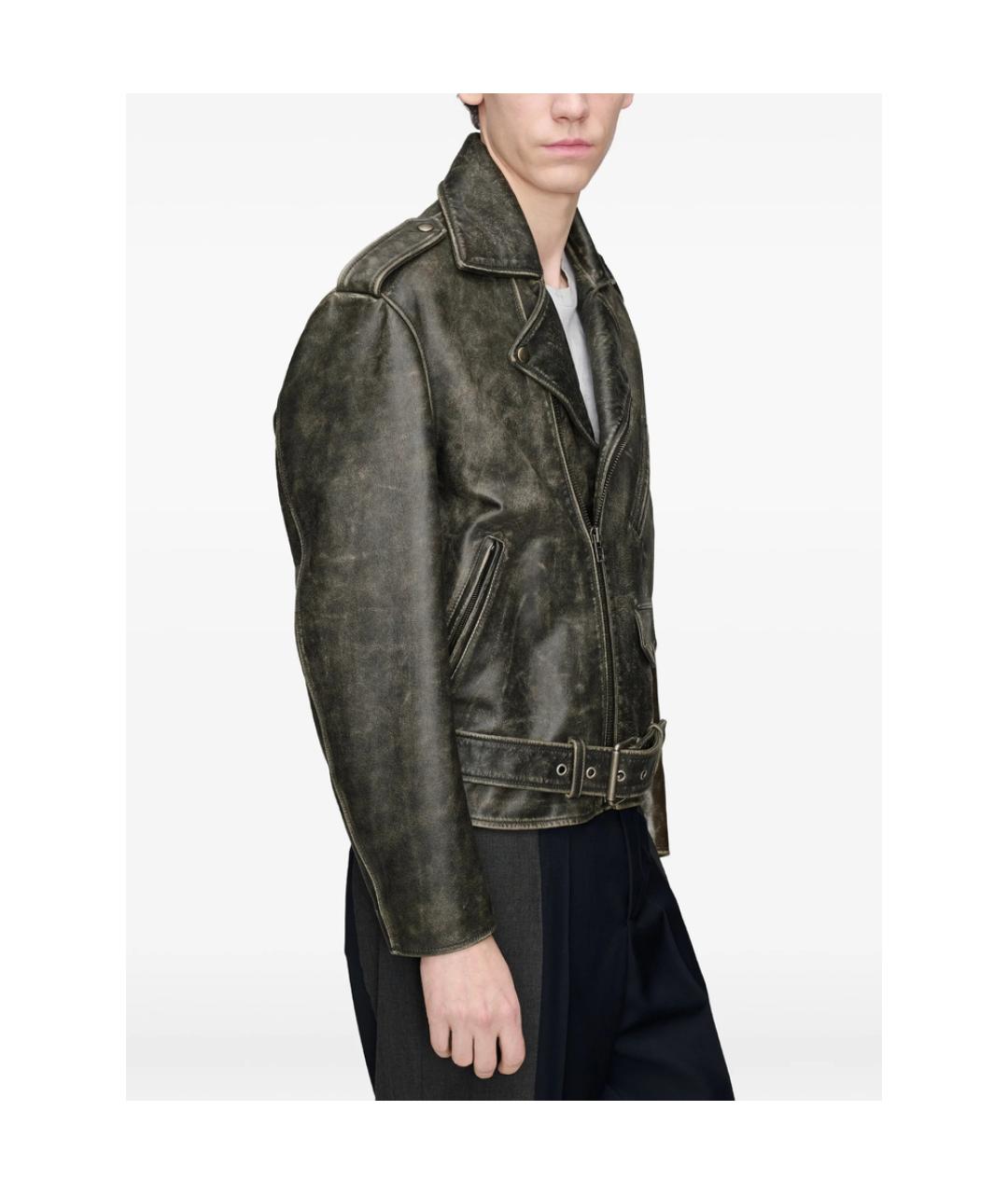 MAISON MARGIELA Черная кожаная куртка, фото 6