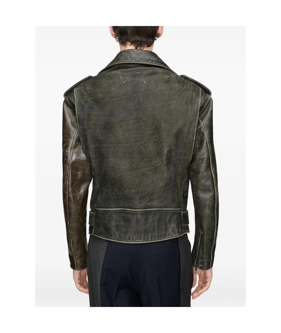 MAISON MARGIELA Черная кожаная куртка, фото 5
